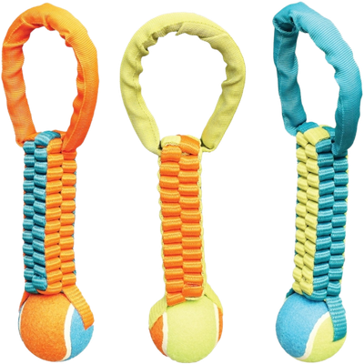 Nylon Tennisball Tug Pet Toy