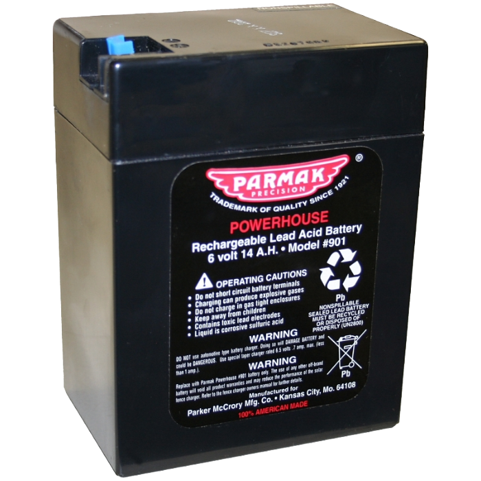 Parmak Black Gel Battery - 6V