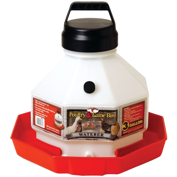 Poultry &amp; Game Bird Waterer 3 Gal