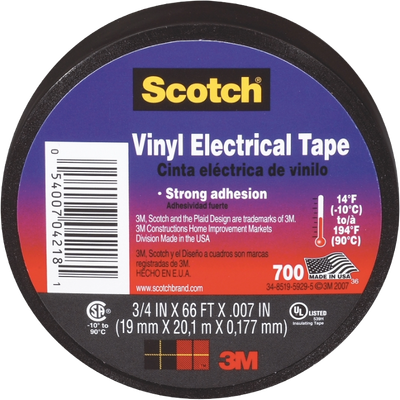 Vinyl Electrical Tape 700 3/4"X66'