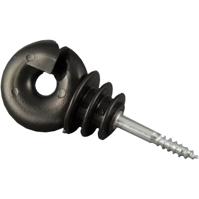 Wood Post Ring Black Insulator - Pk of 25