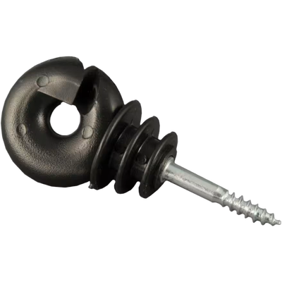 Wood Post Ring Black Insulator - Pk of 25