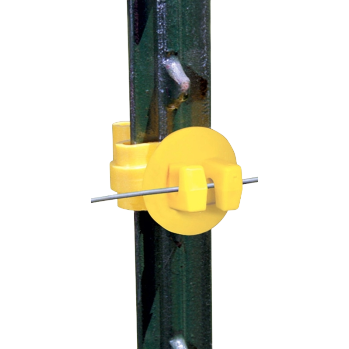 Yellow T-post Snug-Fitting Insulator
