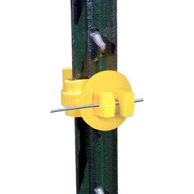 Yellow T-post Snug-Fitting Insulator