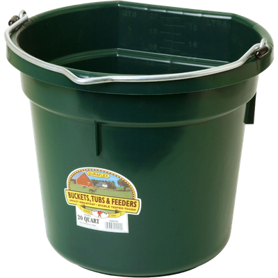 DuraFlex Plastic Flatback Bucket 20qt