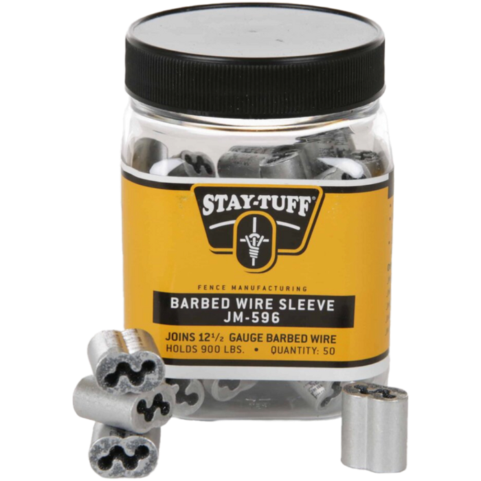 12.5 Gauge Barbed Wire Crimp Sleeve 50 Pk