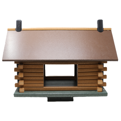 Aw- Poly Log Cabin Bird Feeder
