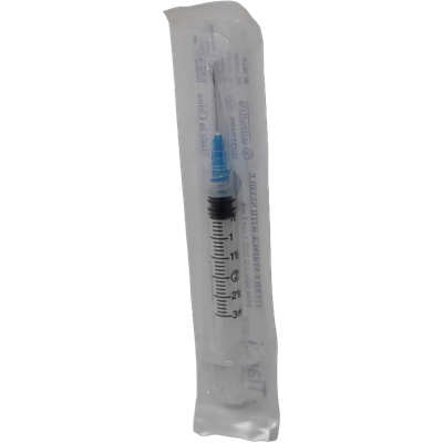 3ML Syringe W/23 GA 1" Needle