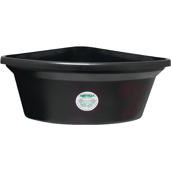 24 Qt Black Corner Feeder
