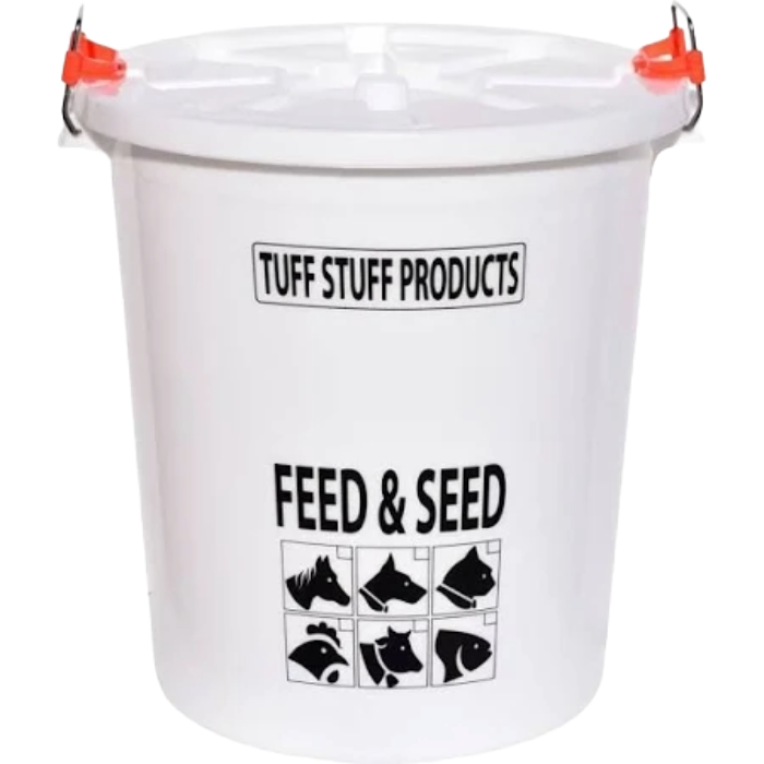 Feed &amp; Seed Storage w/Lid, Size: 7 Gal