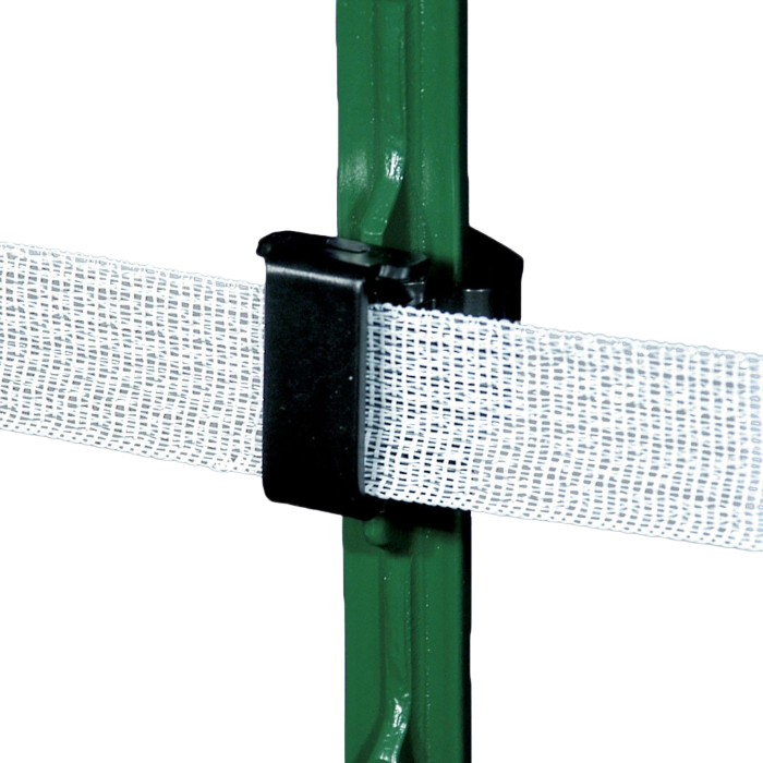 T-Post Polytape Insulator, Colour: Black