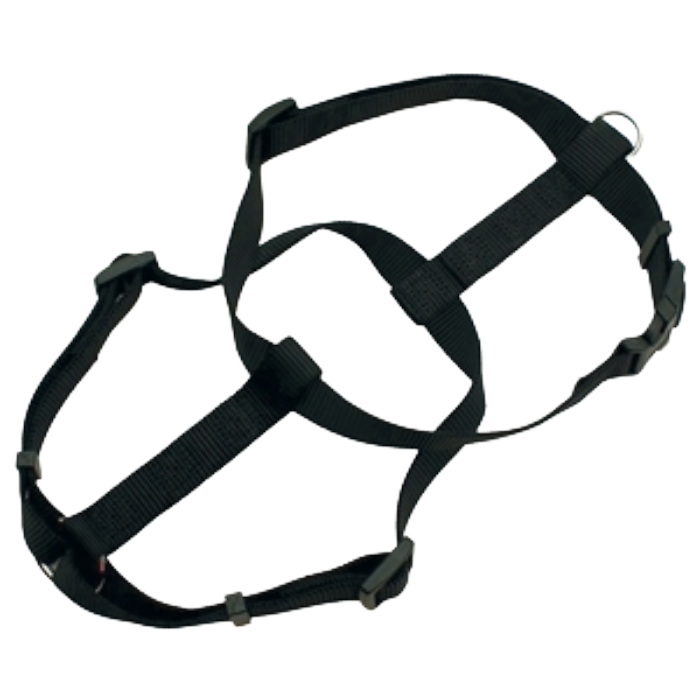 Adjustable Black Harness, Size: 28"