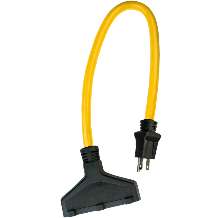 12/3 Extension Cord, Size: 2'