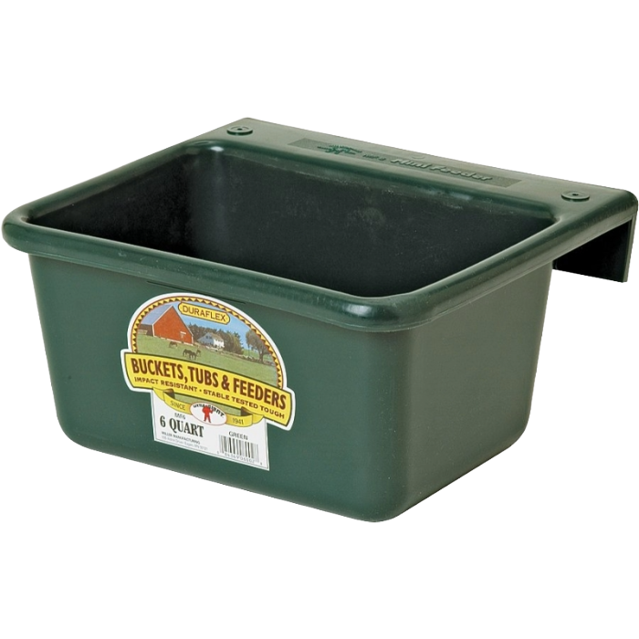 6 Qt Mini Hook Over Feeder, Colour: Green