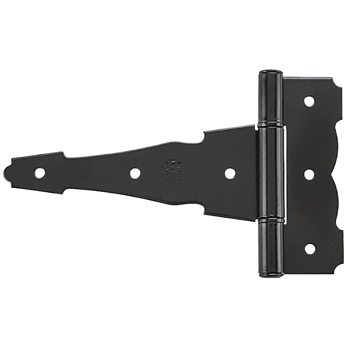 Ornamental T-hinge - Black, Size: 8"