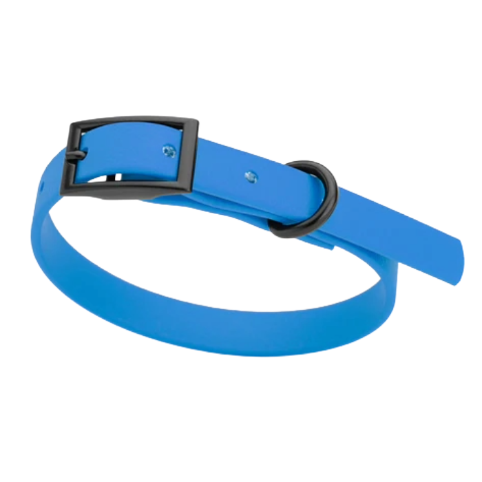 Dogline Collar Biothane, Colour: Blue, Size: Small