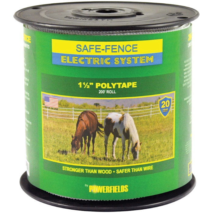 Safe-Fence  1-1/2" Polytape - White, Size: 200'