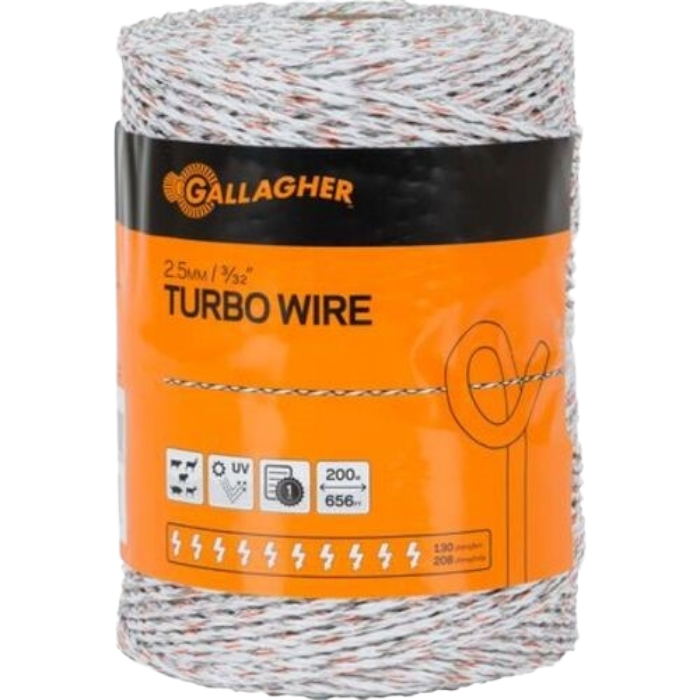 Gallagher White Turbo Fence Wire, Size: 656'