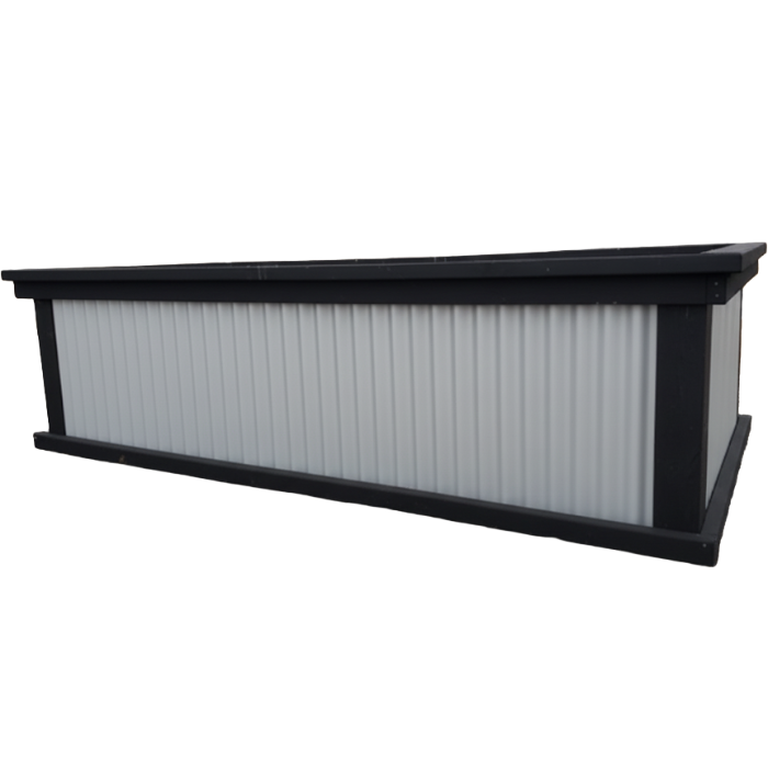 Raised Bed 4' X 8' Steel, Colour: Silver