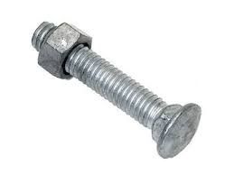 CHAIN LINK CARRIAGE NUTS &amp; BOLT, Type: GALVANIZED
