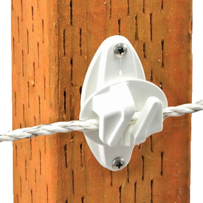 Claw Wood Post Insulator- Pk of 25, Colour: White