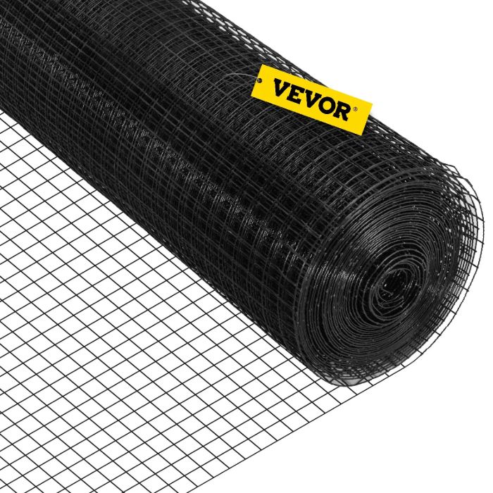 Black Vinyl Coated Hardware Cloth, GA: 19 GA, Length: 50', Size: 1/2"x1/2"x36"
