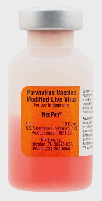 Neopar Parvo Dog Vaccine 10 Dose (Tray of 10)500-024