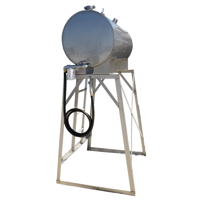 100 Gallon Gravity Flow Stainless Steel Fuel Tank