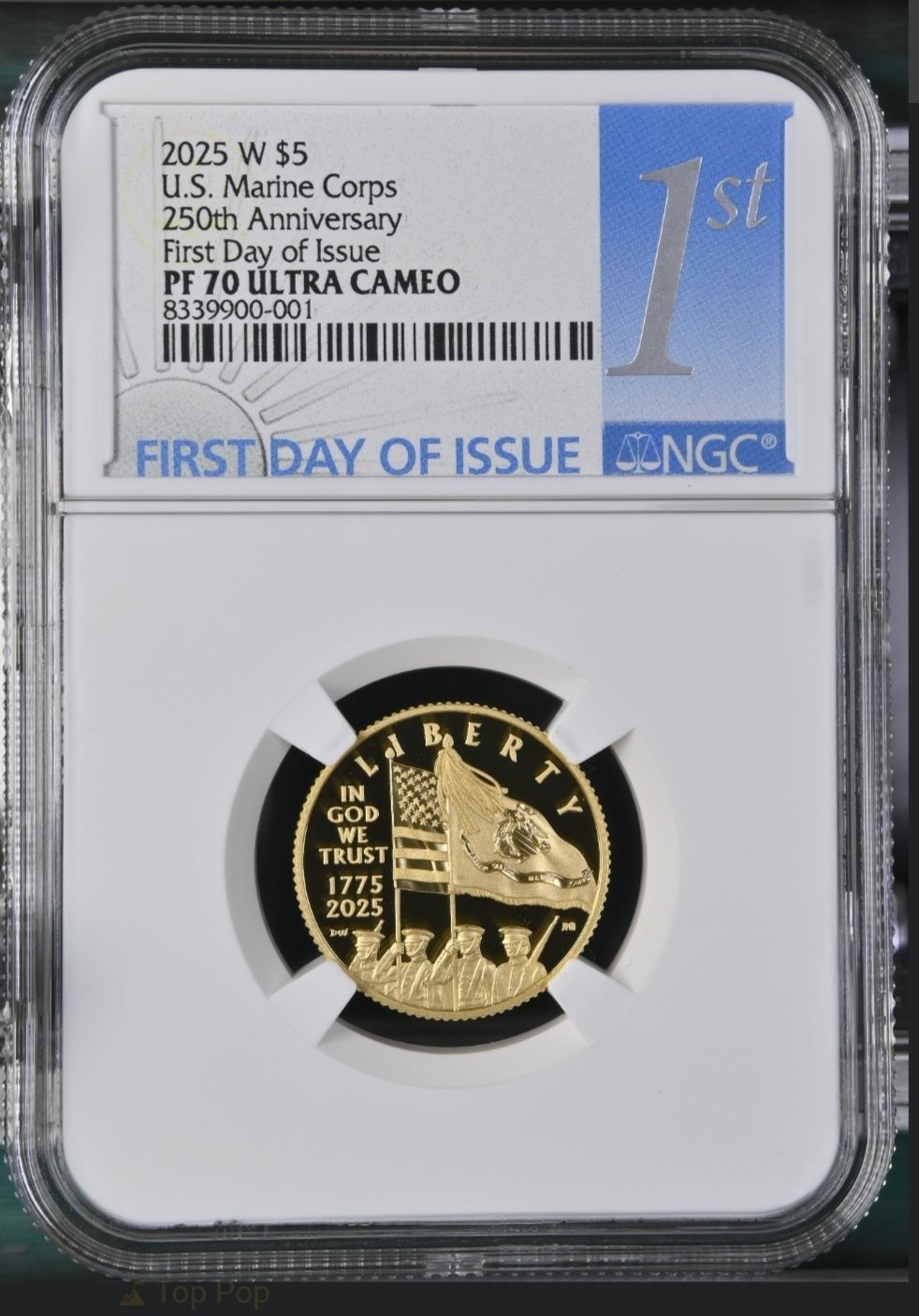 2025 Marine Corps $5 Gold 250th Anniversary