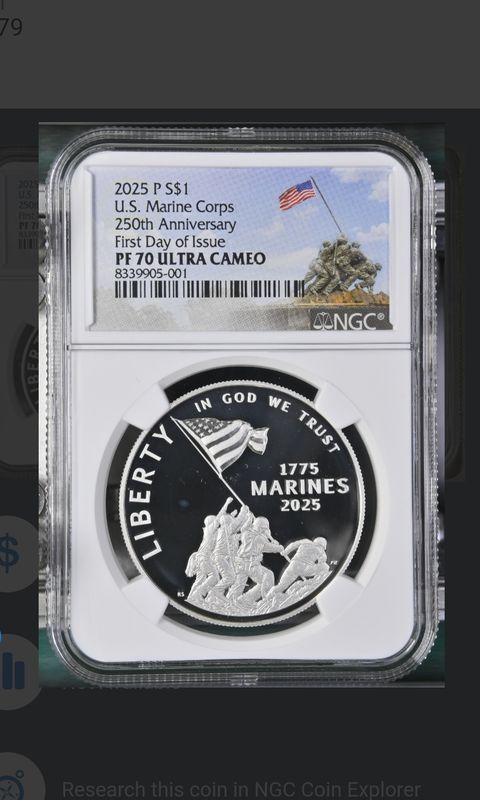 2025 Marine Corps Silver NGC PF7