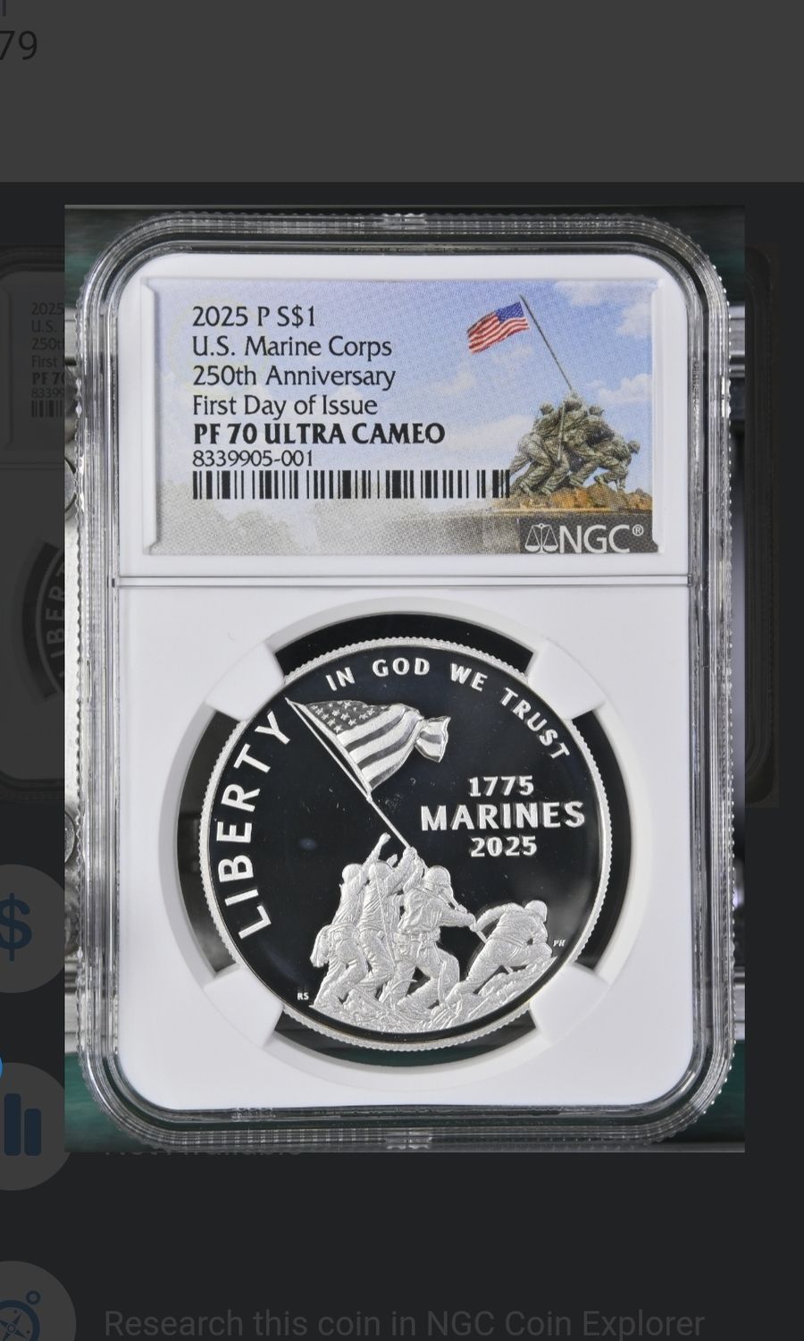 2025 Marine Corps Silver NGC PF7