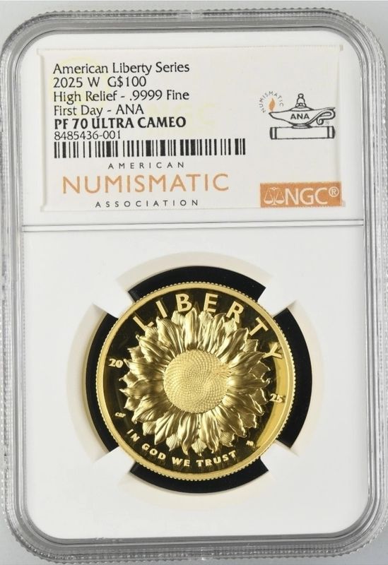 2025 W Gold Proof American Liberty $100 NGC PF70 Oklahoma ANA SHOW FDI First Day