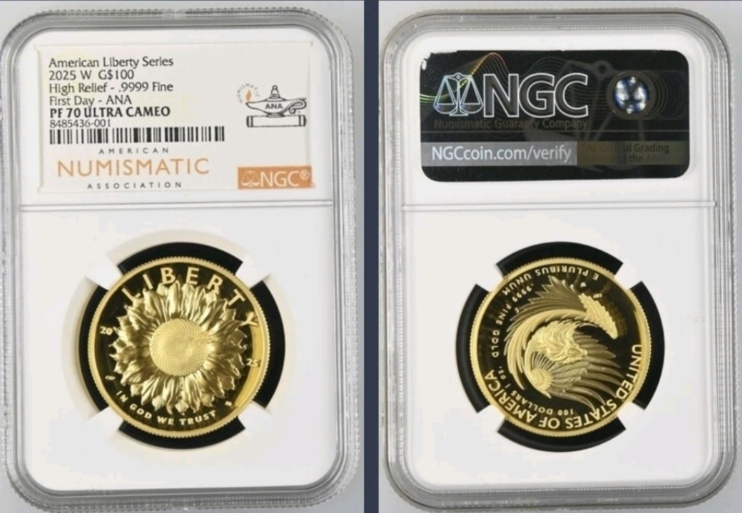 2025 W Gold Proof American Liberty $100 NGC PF70 Oklahoma ANA SHOW FDI First Day