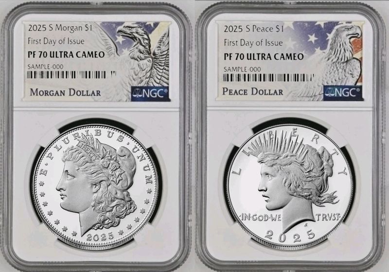 Presale - 2025 S Morgan & Peace Silver $1 NGC PF70 Ultra Cameo First Day Of Issue FDI 