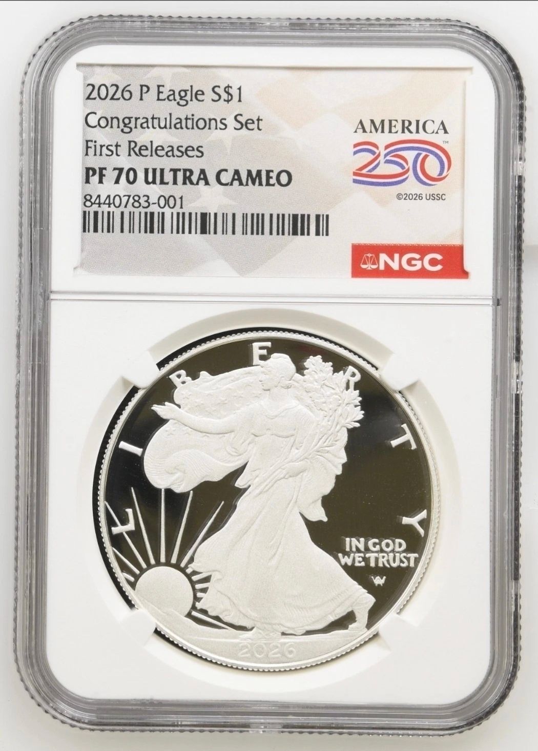 2026 P Congratulations Set $1 1 oz Proof Silver Eagle NGC PF70 Ultra Cameo First Day Issue