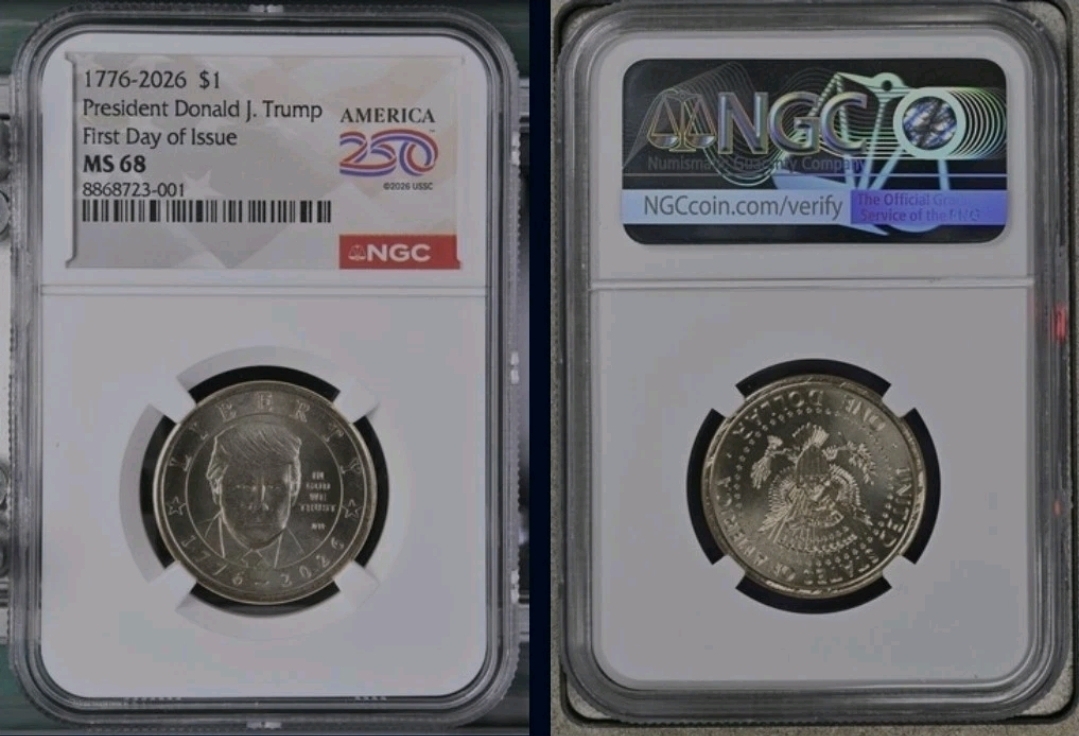 2026-P President Donald J Trump Liberty $1 Dollar NGC MS68 First Day Top Grade