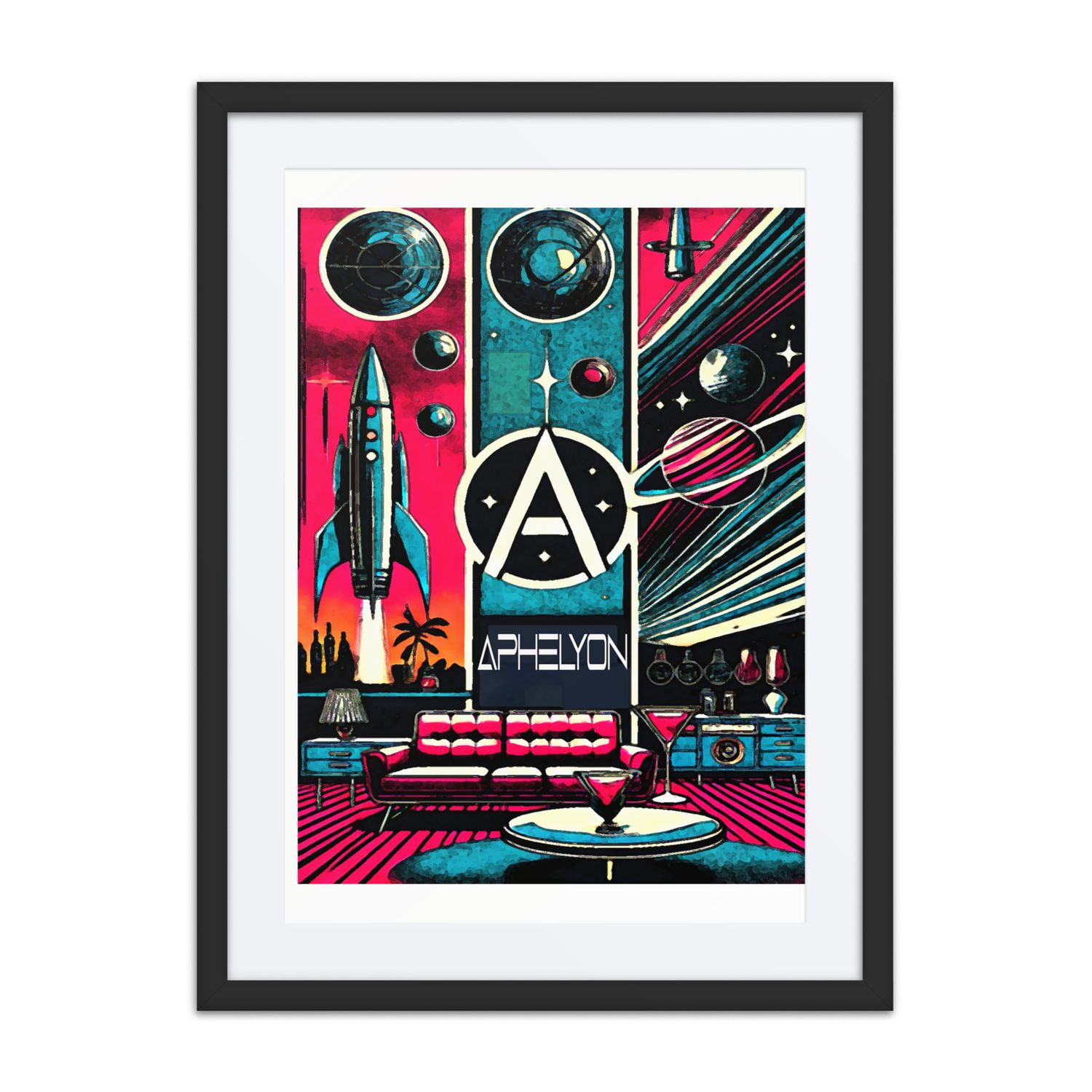 Framed poster