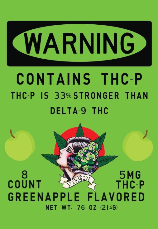 Virgin Hemp THC-P Gummies, Flavor: Green Apple