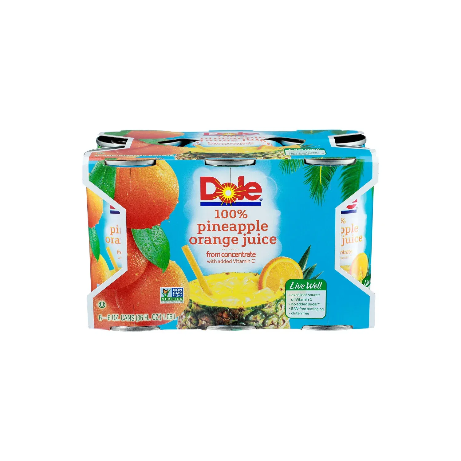 Dole 100% Pineapple Orange Juice 24*20 oz