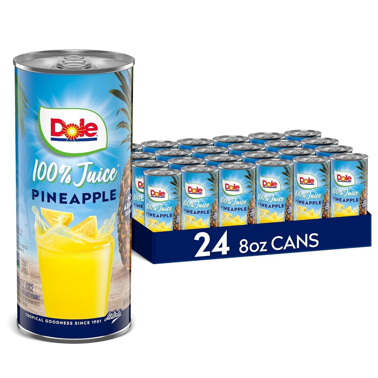 Dole 100% Pineapple Juice 24 x 8.4 oz (can)