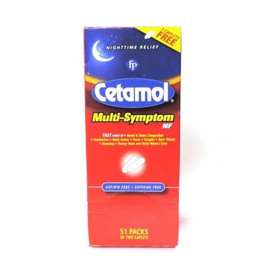 Cetamol Cold and Flu Nighttime 50*2`