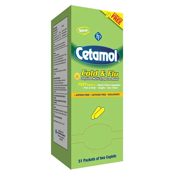 Cetamol Cold and Flu Daytime 50*2`S