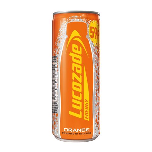 Lucozade Orange Energy Drink (CAN) 12 Units / 250 ml