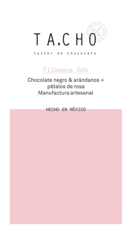 Filomena 64% &amp; arándanos + pétalos de rosa