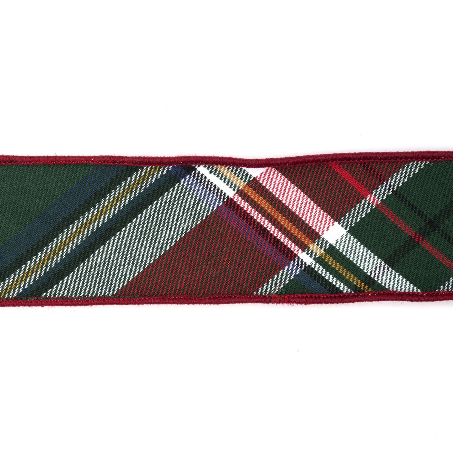 COTT.DUP.TART.PLAID RIBBON GRN/RD 6,4CM/5Y