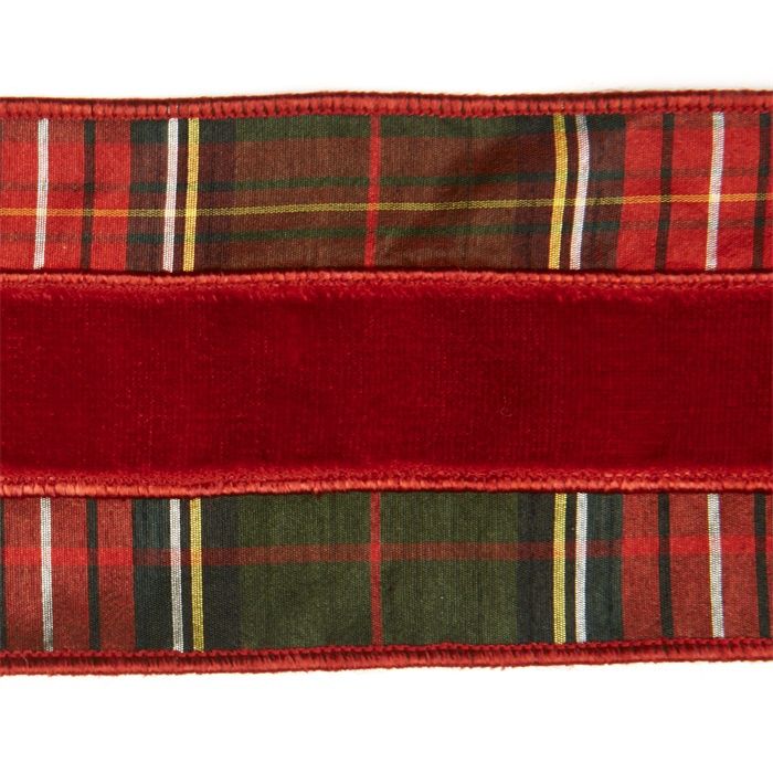 VELV.TRIM TART.RIBBON RD/GRN 10,2CM/5Y