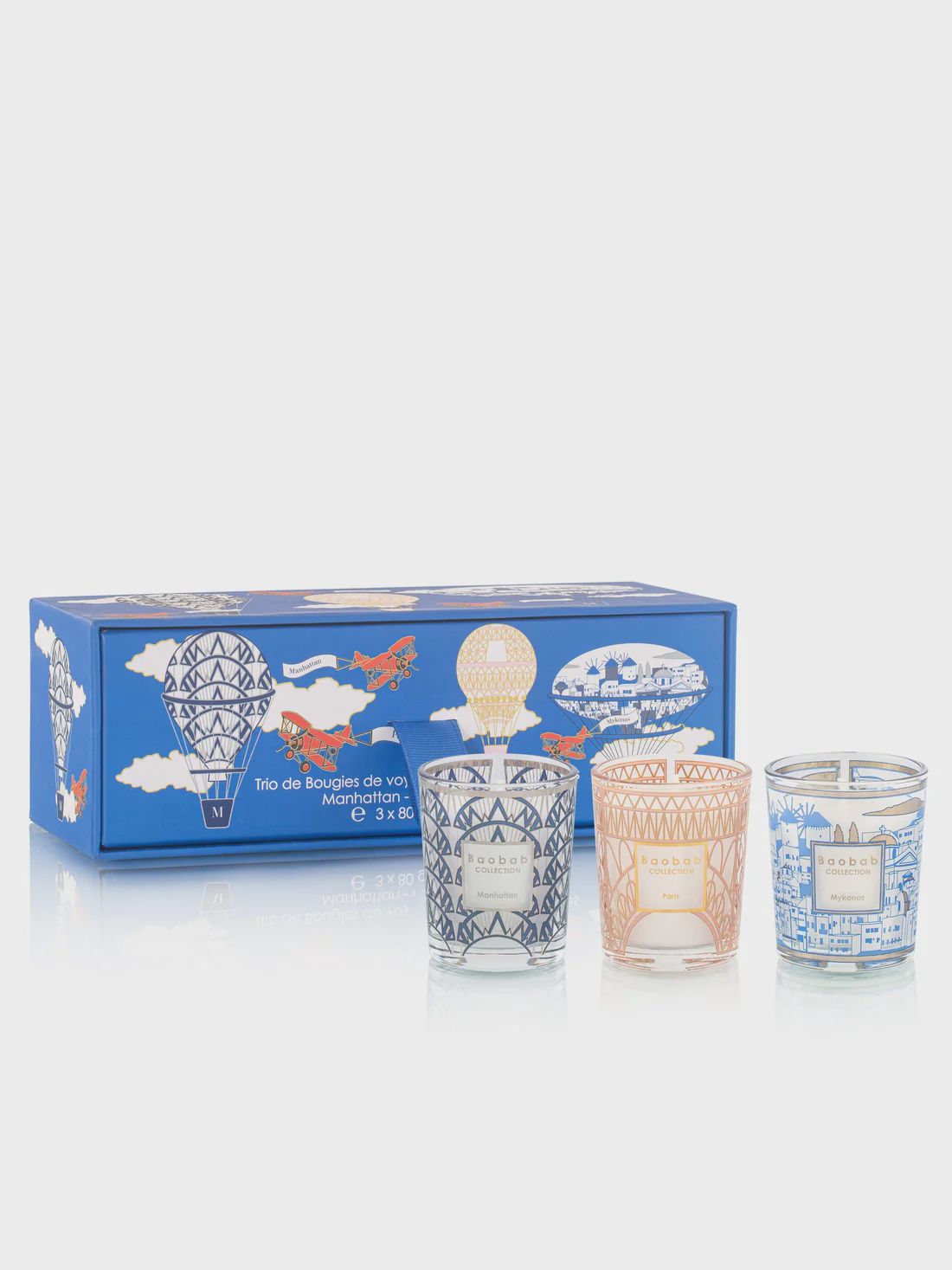 Trio Travel Candles // Manhattan - Paris - Mykonos