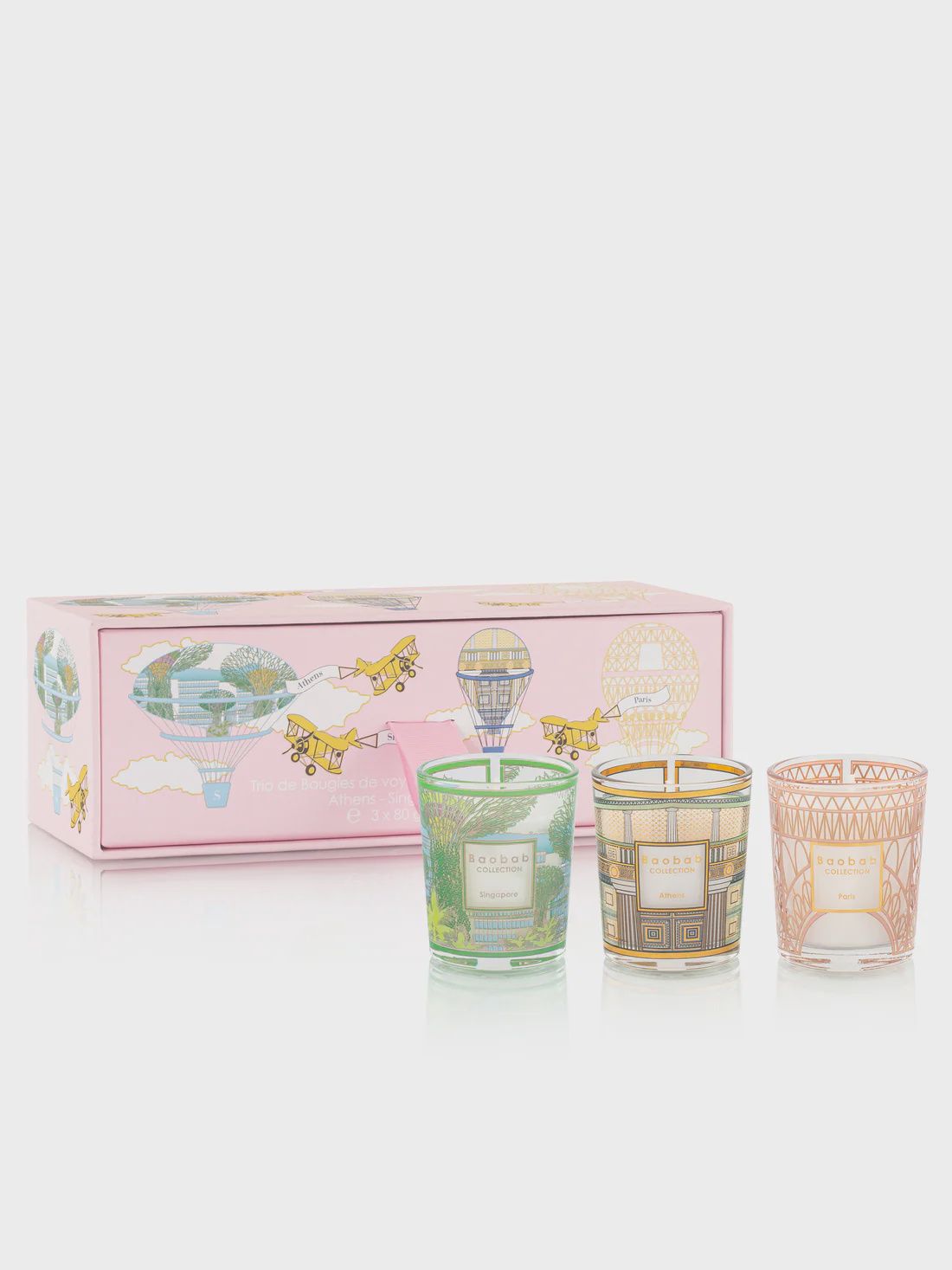 Trio Travel Candles // Singapore - Athens - Paris