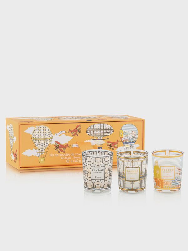 Trio Travel Candles // Brussels - Roma - Saint-Tropez