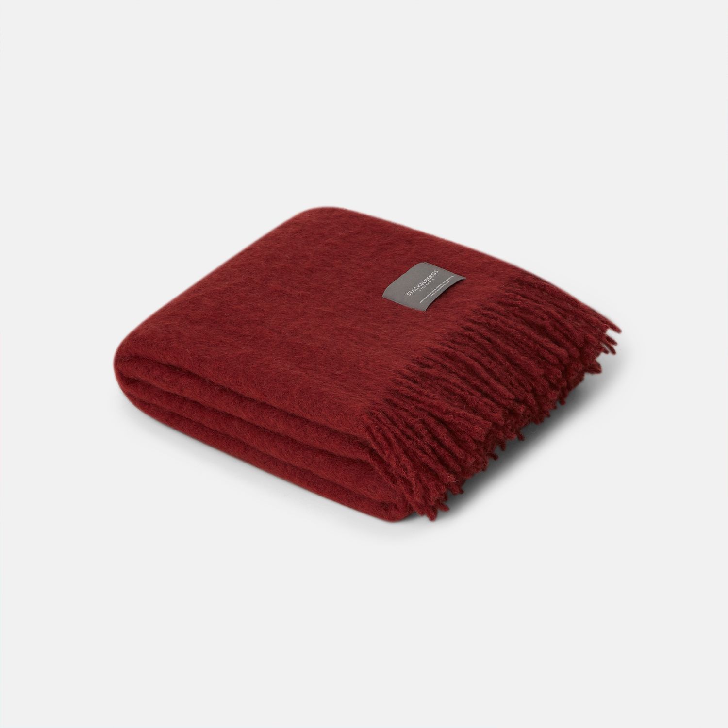 Mohair Plaid - Fired Earth Bordeaux